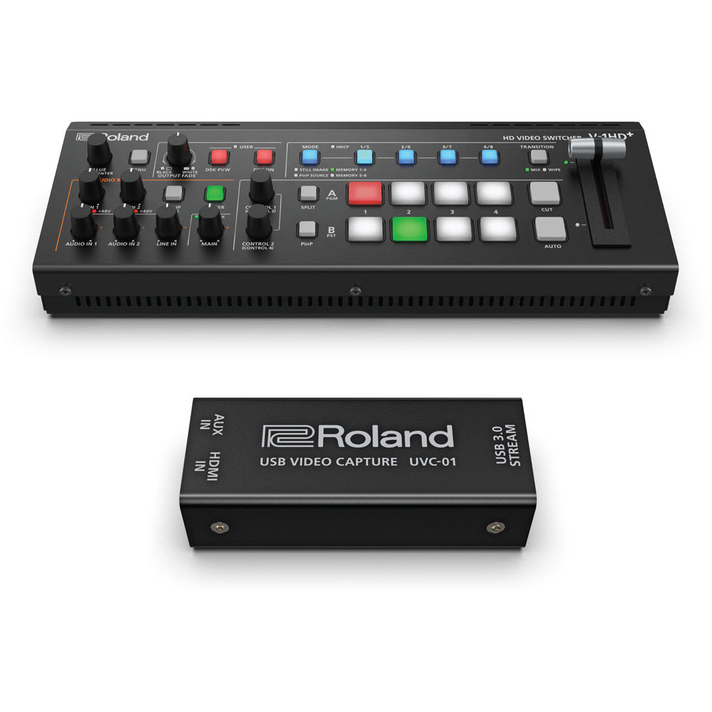 Roland V-1HD-PLUS - Portable Video Switcher Kit with UVC-01