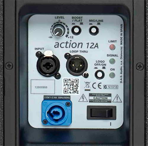 DAS Action 12A - 12" 1000W 2-way Powered Loudspeaker