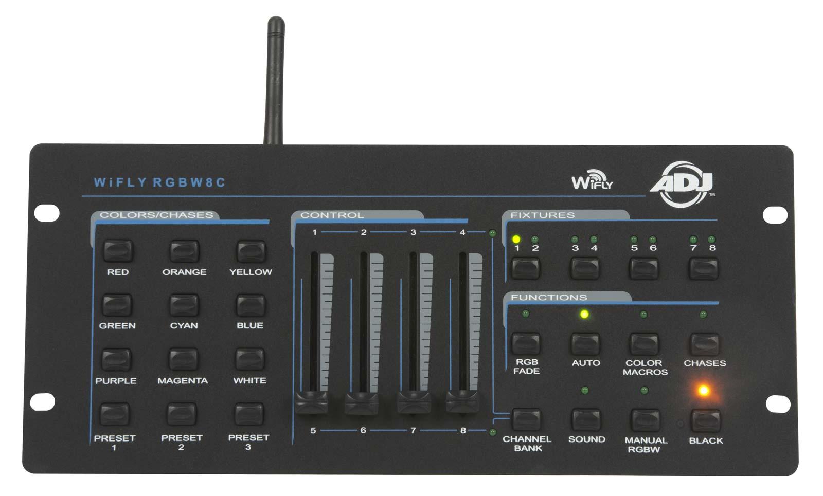 American DJ WiFly RGBW8C -8-Channel Wireless DMX Transmitter Receiver