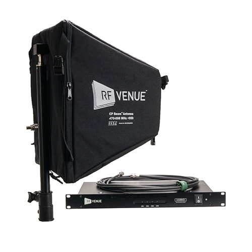 RF Venue COMBINE4 - 4-Channel Antenna Combiner and CP Beam Antenna Bundle