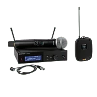 Shure SLXD124+/85M - Digital Wireless Combo System with SM58 and WL185m Lavalier Microphones