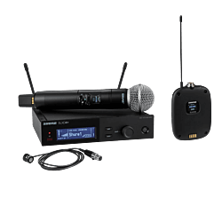 Shure SLXD124+/85M - Digital Wireless Combo System with SM58 and WL185m Lavalier Microphones