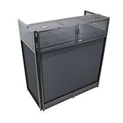ProX XF-VISTABLMK2 - VISTA DJ Booth Facade Table Station with White and Black Scrim kit