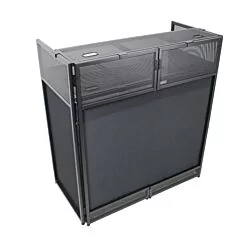 ProX XF-VISTABLMK2 - VISTA DJ Booth Facade Table Station with White and Black Scrim kit