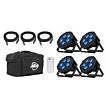 ADJ Mega Flat Hex Pak - 4-Pack RGBWA+UV Par Light