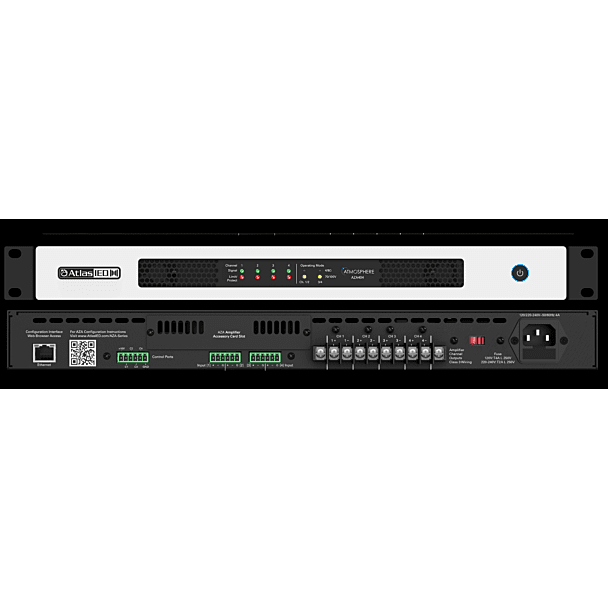 AtlasIED AZA404 - 400W Networkable 4-Channel Power Amplifier