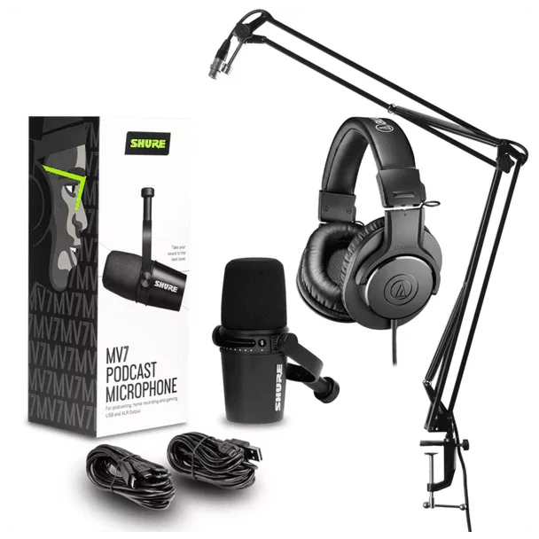 Shure MV7 -Podcast Microphone Bundle | RK Audio