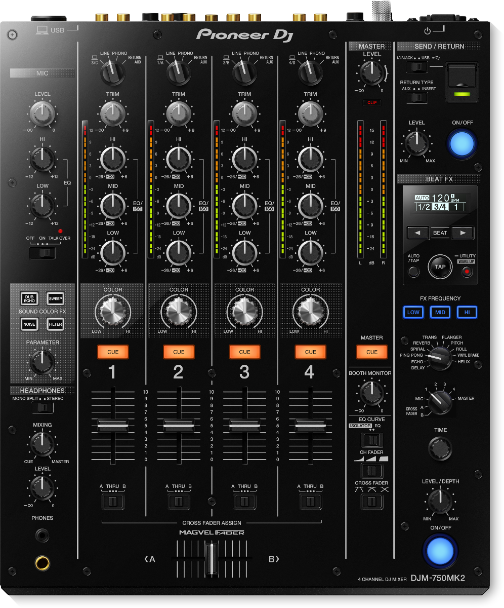 Pioneer DJM-750MK2 - 4-channel mixer with club DNA