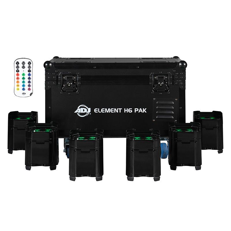 ADJ Element H6 Pak - 6 Pack Uplight System With Charging Case
