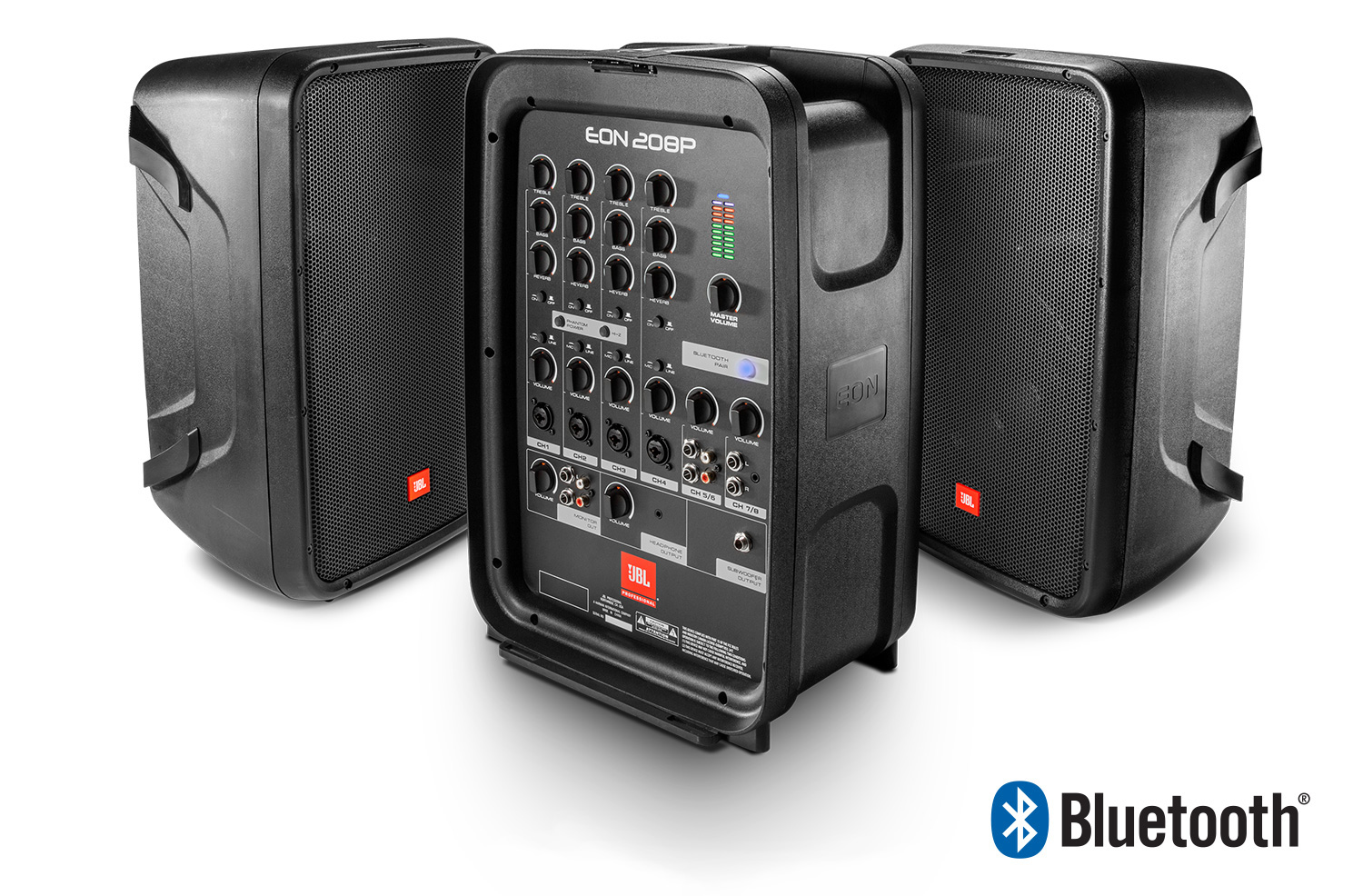 JBL EON208P -8" 2-Way PA with Powered 8-Channel Mixer and Bluetooth