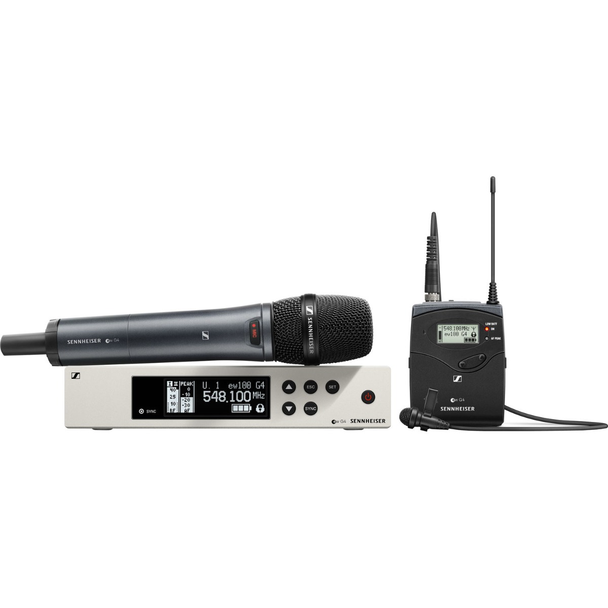 Sennheiser EW 100 G4-ME2/835-S Wireless Handheld/Lavalier Combo System