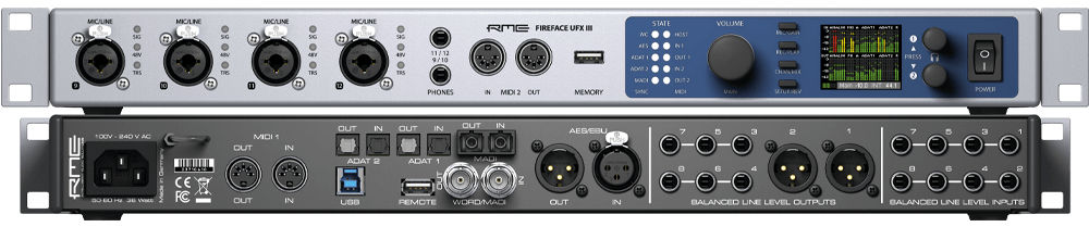 RME Fireface UFX III - 188-Channel USB 3 Audio Interface