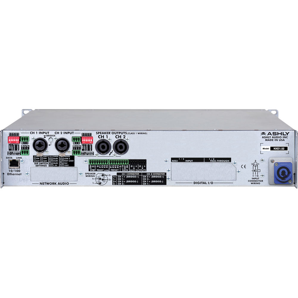Ashly nXe1.52 -1250W 2-Channel Network Power Amplifier