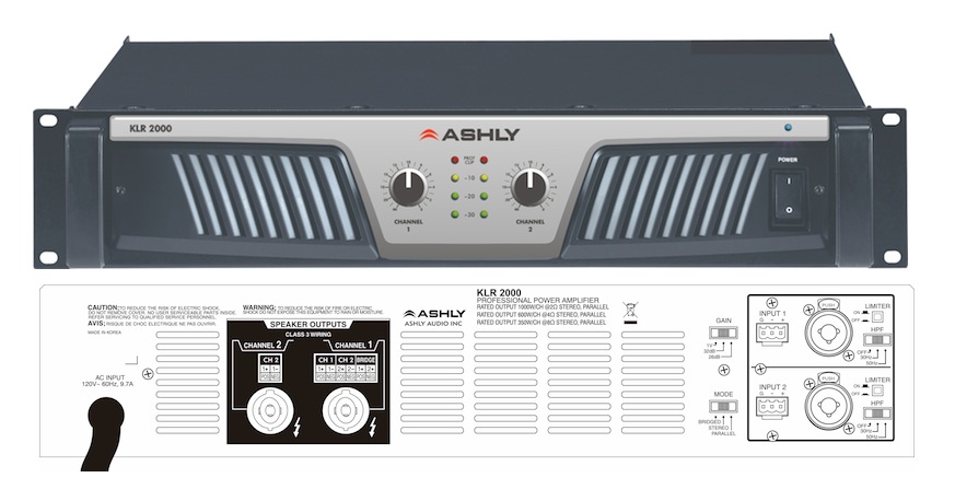 Ashly KLR-2000 350W High Performance Amplifier