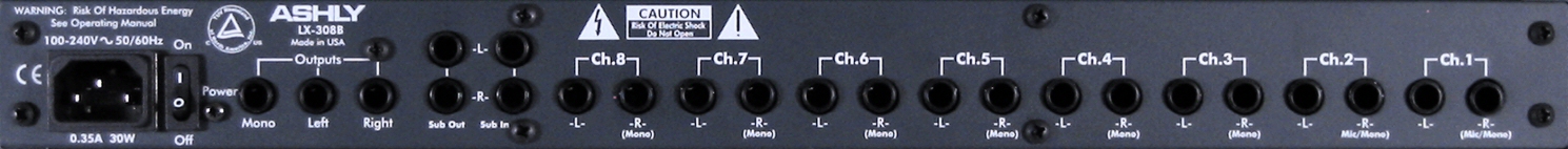 Ashly LX-308B 8-Input Stereo Line Mixer