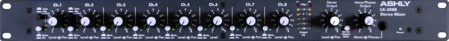 Ashly LX-308B 8-Input Stereo Line Mixer