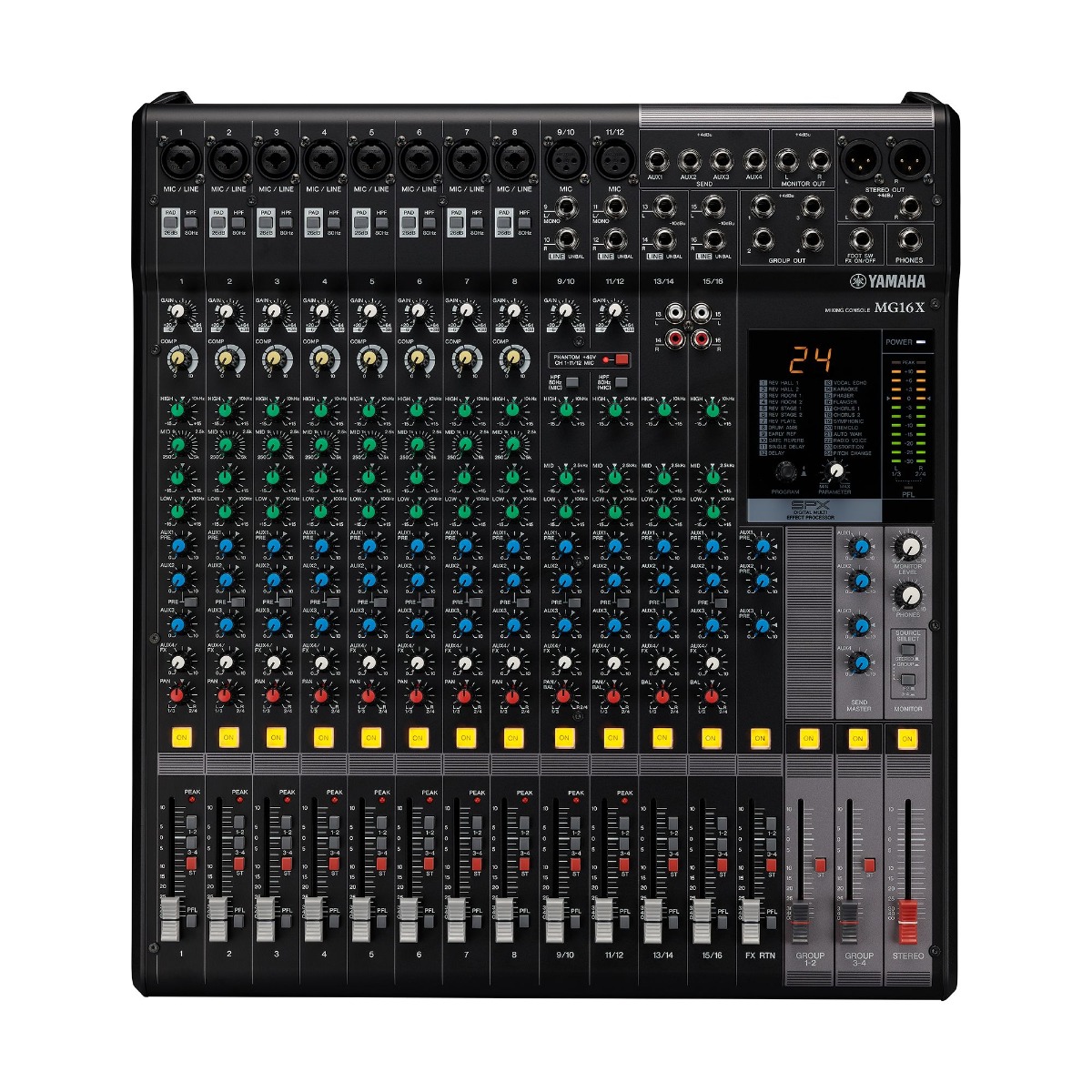 Yamaha MG16X CV - 16-channel Mixer With Built-In FX