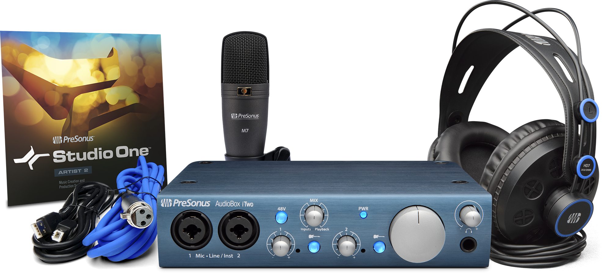 PreSonus AudioBox iTwo Studio - Mobile Hardware/Software Recording Kit 
