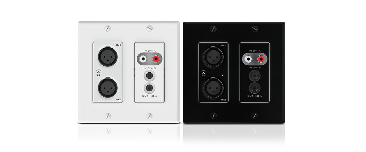 Attero Tech by QSC unD6IO - Dante Networked Audio Wall Plate
