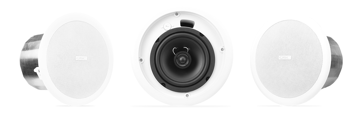 QSC AC-C6T - 6" 70/100V Full-range Ceiling Speaker (Pair)