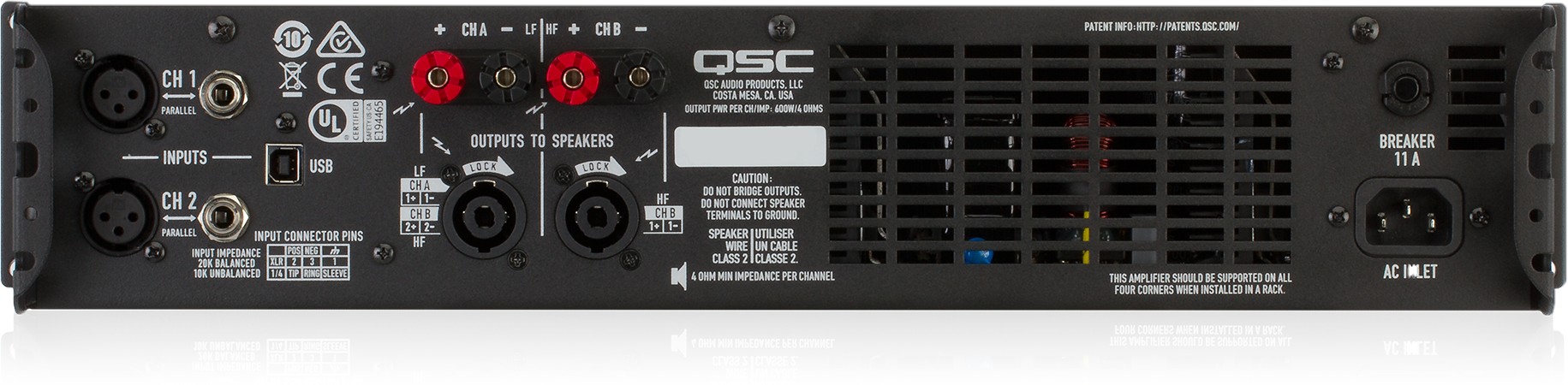 QSC GXD 8 - 2-Cannel 800W Professional Processing Power Amplifier