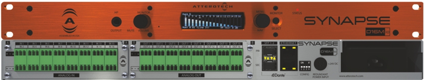 Attero Tech by QSC Synapse D16Mio - Dante/AES67 networked audio interface