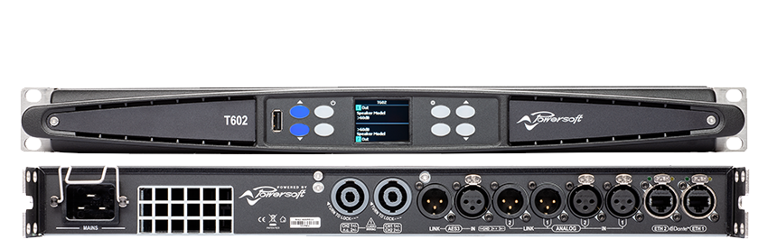 Powersoft T602 - 2-Channel Amplifier Platform with DSP and Dante
