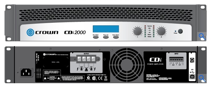 Crown CDI2000 475W 2-Channel Solid-State Power Amplifier