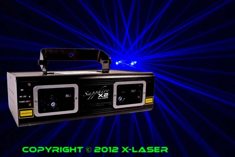 X-Laser Sapphire X2 - 500 Dual 500 mW Blue Aerial Laser