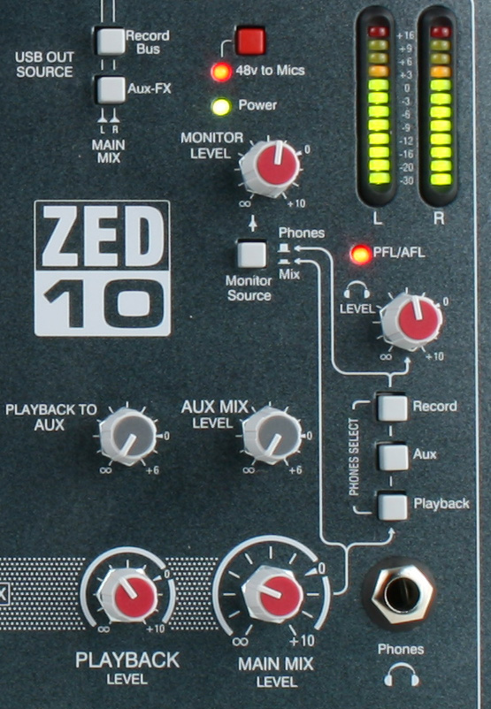 Allen & Heath ZED 10 10-Channel Recording Mixer